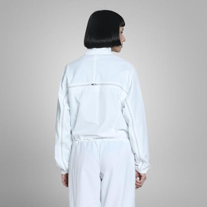 DARE TO Women's Oversized Zip-Off Woven Jacket