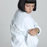 DARE TO Women's Oversized Zip-Off Woven Jacket