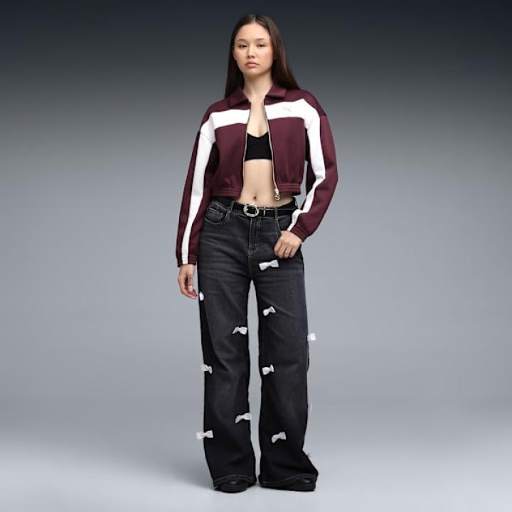 PUMA Women's Relaxed Crop Track Jacket