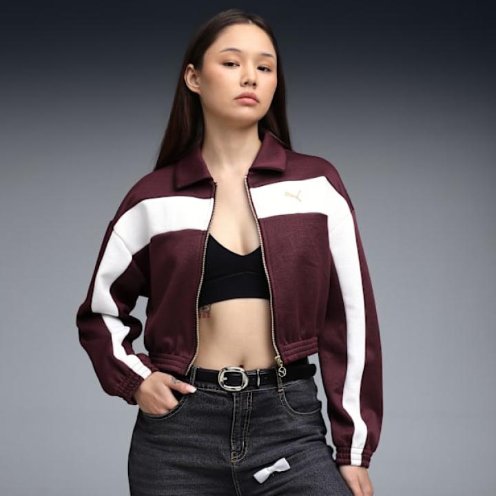 PUMA Women's Relaxed Crop Track Jacket